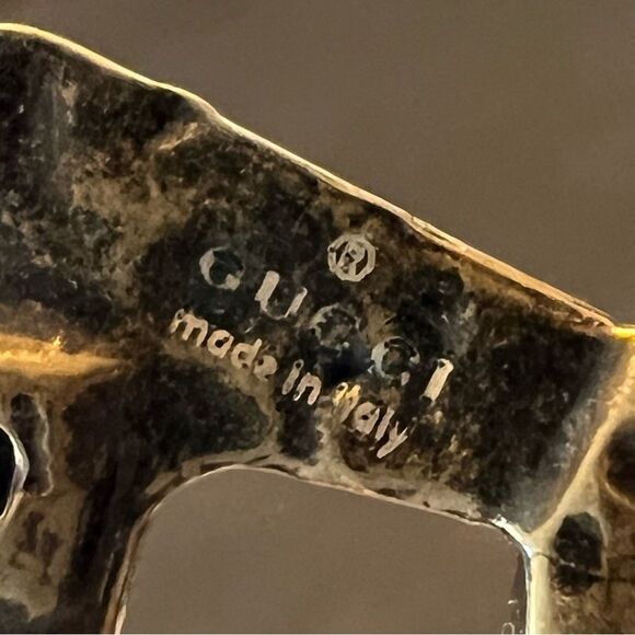 Gucci GG Marmont Drop Necklace Aged Gold / Multicoloured Base Metal - Picture 7 of 9